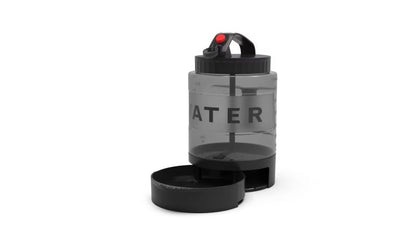 Bouteille d'eau grand format pour chiens, idéale pour les sorties au parc à chiens ou les rencontres canines, permettant d'hydrater plusieurs animaux grâce à sa capacité XL de 2,2L.