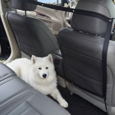 Filet de séparation voiture pour chien de taille moyenne, barrière en maille flexible et résistante Flex Guard, accessoire de sécurité auto pour animaux, boutique Pitou et moi.