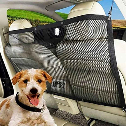Filet de séparation voiture pour petit chien, barrière de protection universelle Flex Guard, accessoire de sécurité auto pour animaux avec maille respirante, boutique Pitou et moi.