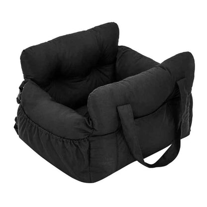 Panier de voyage pour chien noir, sac de transport antidérapant et imperméable pour voiture.