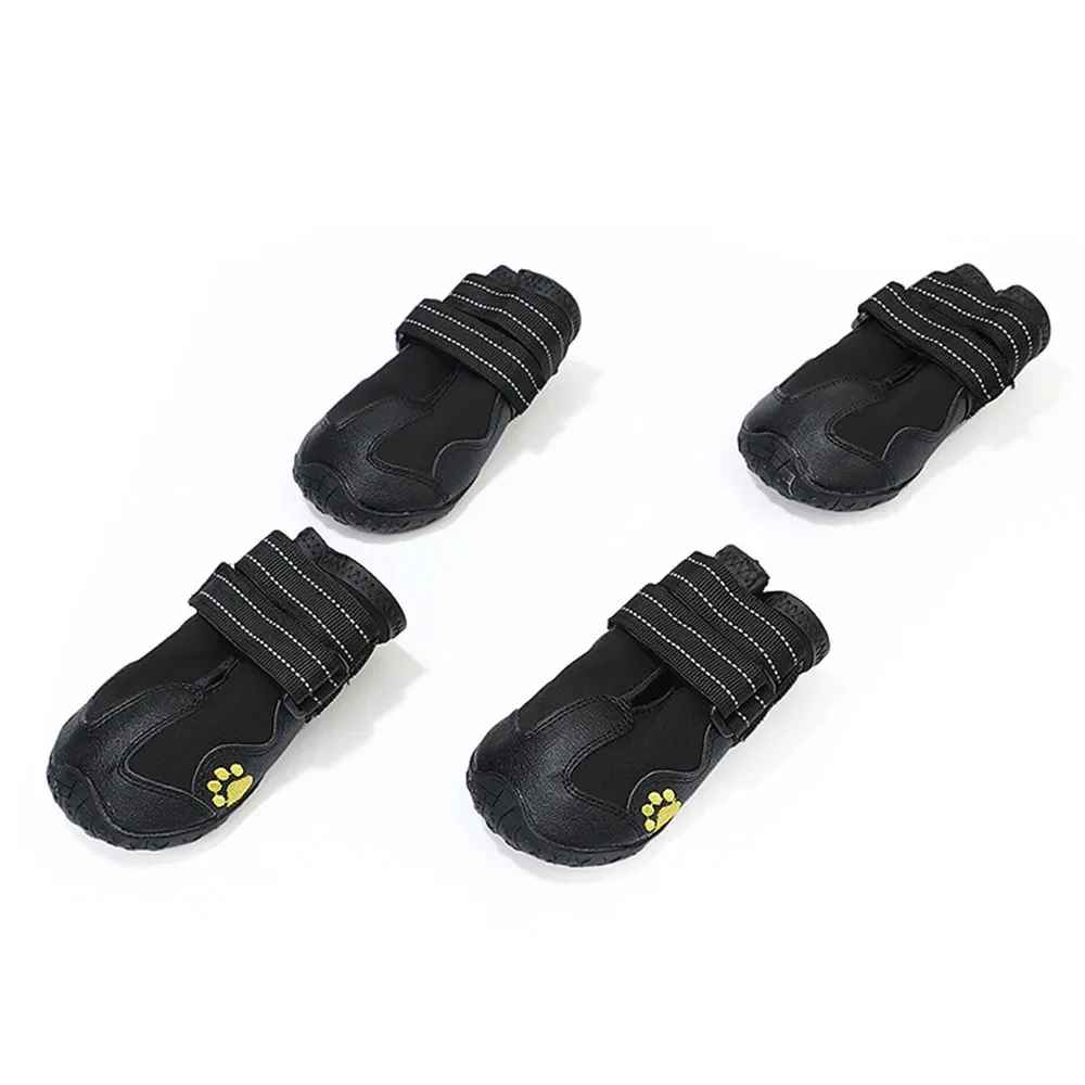 Lot de 4 bottines de protection pour pattes de chien, chaussures imperméables et résistantes pour la marche sur bitume chaud ou neige, équipement de sécurité canine, boutique Pitou et moi.