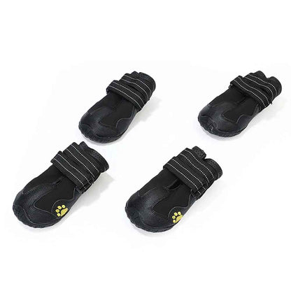 Lot de 4 bottines de protection pour pattes de chien, chaussures imperméables et résistantes pour la marche sur bitume chaud ou neige, équipement de sécurité canine, boutique Pitou et moi.